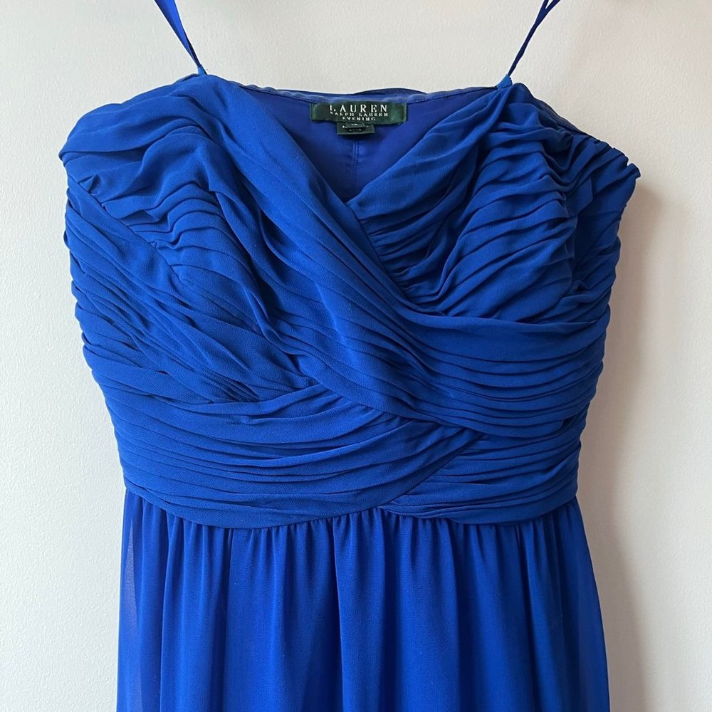 Ralph Lauren blue formal evening long dress